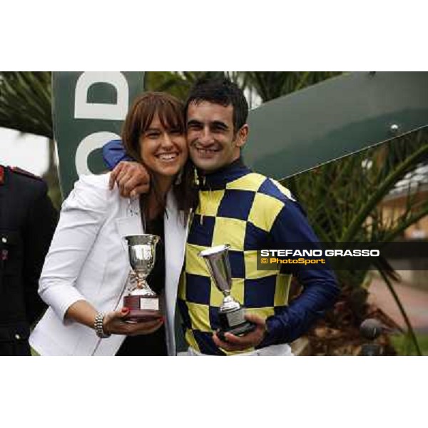 The prize giving ceremony of the Premio Regina Elena Fabio Branca and Federica Villa Rome - Capannelle racecourse, 29th april 2012 ph.Stefano Grasso