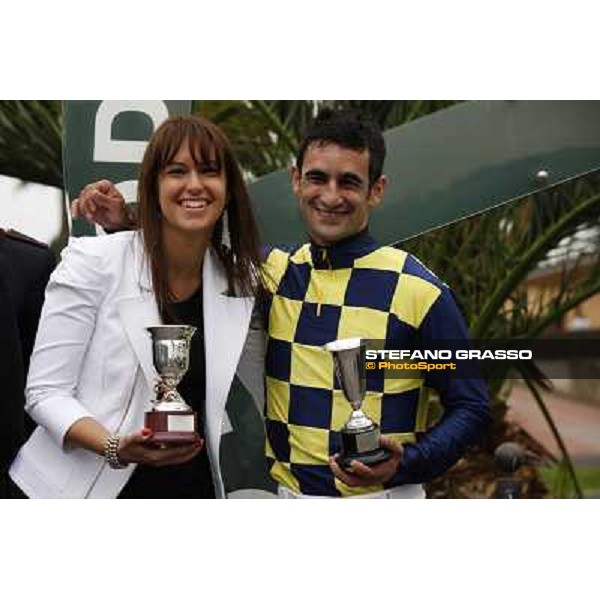 The prize giving ceremony of the Premio Regina Elena Fabio Branca and Federica Villa Rome - Capannelle racecourse, 29th april 2012 ph.Stefano Grasso