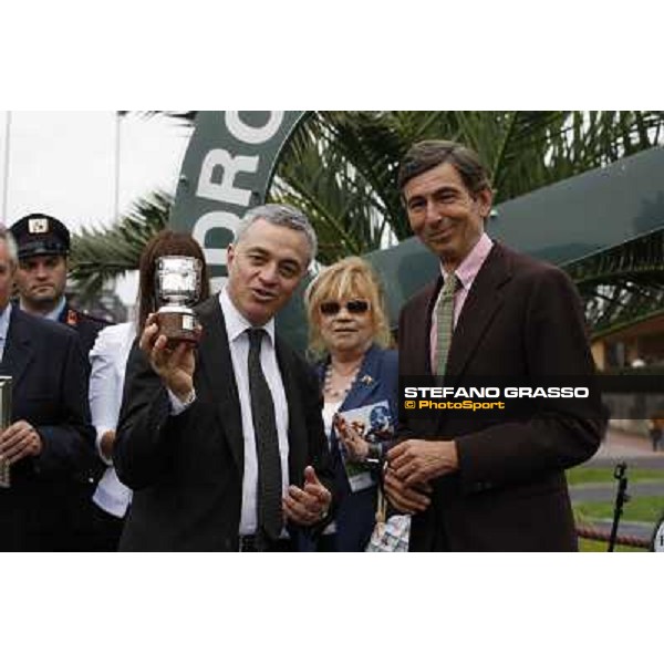 The prize giving ceremony of the Premio Regina Elena Giorgio Guglielmi and Andrea Scarpellini Rome - Capannelle racecourse, 29th april 2012 ph.Stefano Grasso