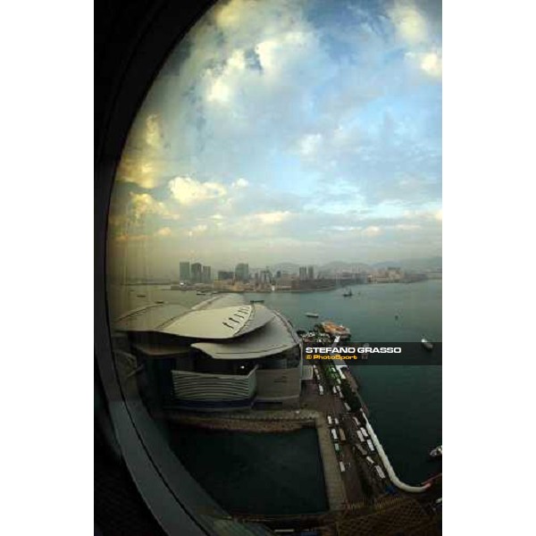 Hong Kong- a view of the exibition centre and Kowloon from 26th floor of the Renaissance harbour view hotel Hong Kong 7th dec. 2004 ph. Stefano Grasso