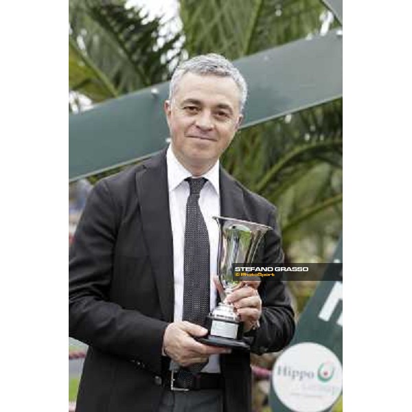 Andrea Scarpellini after winning the Premio Signorino Rome - Capannelle racecourse, 29th april 2012 ph.Stefano Grasso