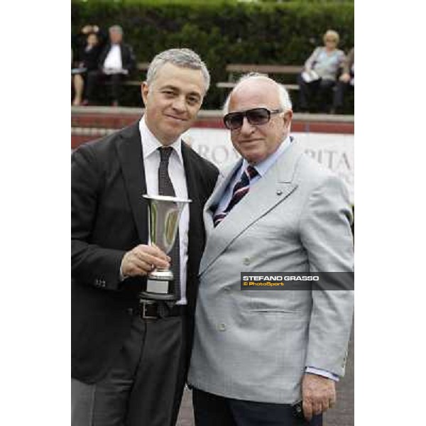 Sergio and Andrea Scarpellini after winning the Premio Signorino Rome - Capannelle racecourse, 29th april 2012 ph.Stefano Grasso