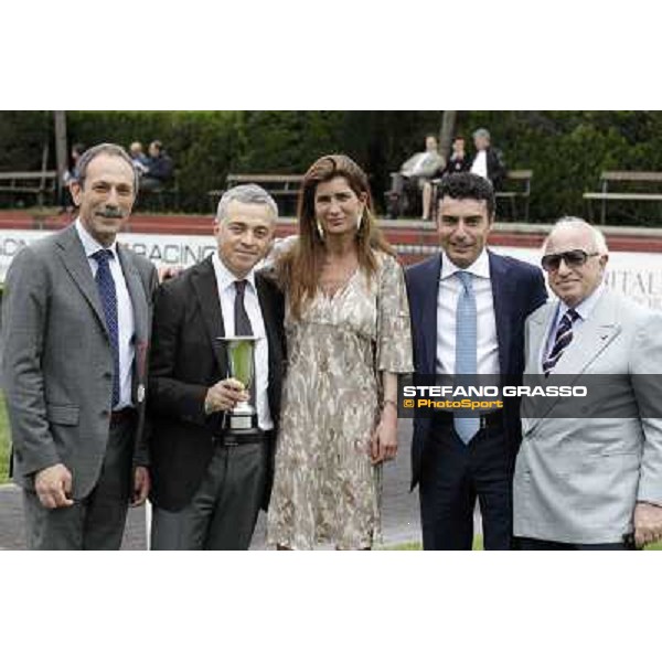 Fernando Canonici, Andrea Scarpellini,Cristiana Brivio Sforza, Endo Botti and Sergio Scarpellini Rome - Capannelle racecourse, 29th april 2012 ph.Stefano Grasso