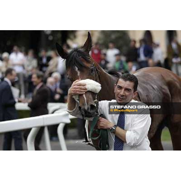 Jonathan Bacci and Cherry Collect after winning the Premio Regina Elena. Rome - Capannelle racecourse, 29th april 2012 ph.Stefano Grasso