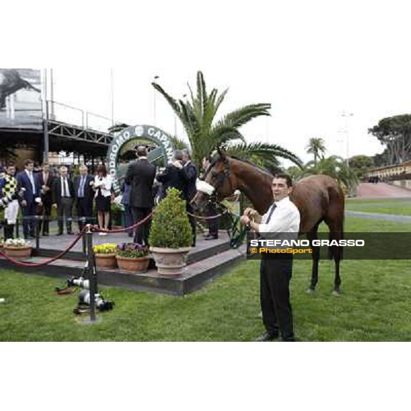 Cherry Collect attends the prize giving ceremony after winning the Premio Regina Elena. Rome - Capannelle racecourse, 29th april 2012 ph.Stefano Grasso