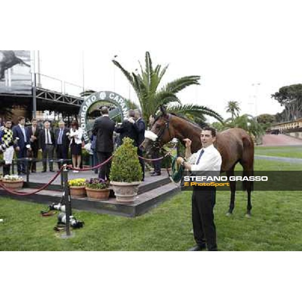 Cherry Collect attends the prize giving ceremony after winning the Premio Regina Elena. Rome - Capannelle racecourse, 29th april 2012 ph.Stefano Grasso