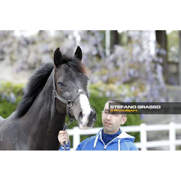 Portrait for Laghat and his owner and gentleman rider Federico De Paola Rome - Capannelle racecourse 15th april 2012 ph.Stefano Grasso