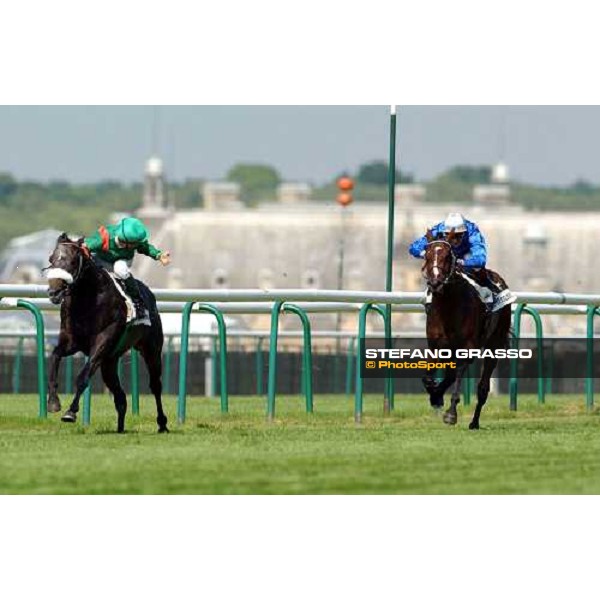 \'Christophe Soumillon on Dalakhani wins Prix du Jockey Club beating Super Celebre PAris Chantilly, june 1 2003\'-ph.Stefano Grasso 