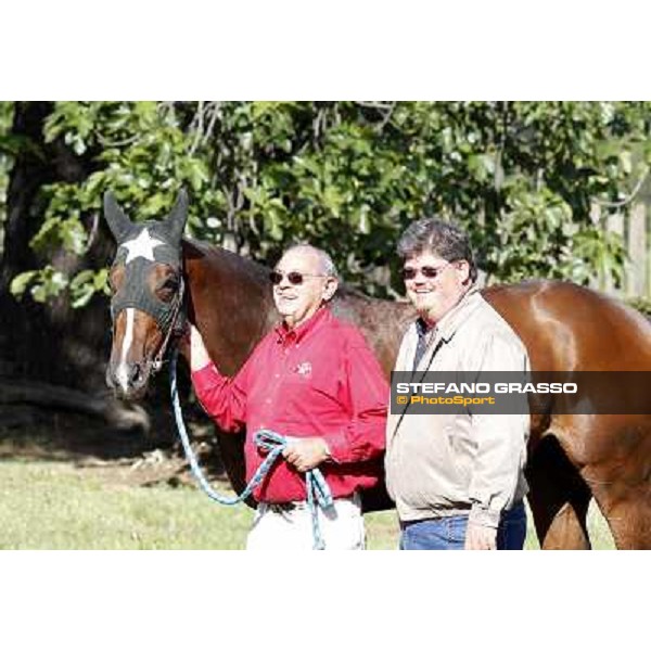 Mr.Kenneth L.Ramsey with his son Jeff and Real Solution Rome - Capannelle training center, 18th may 2012 ph.Stefano Grasso