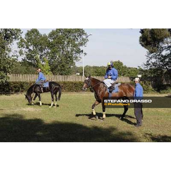 Gianluca and Gabriele Bietolini with Real Solution Rome - Capannelle training center, 18th may 2012 ph.Stefano Grasso