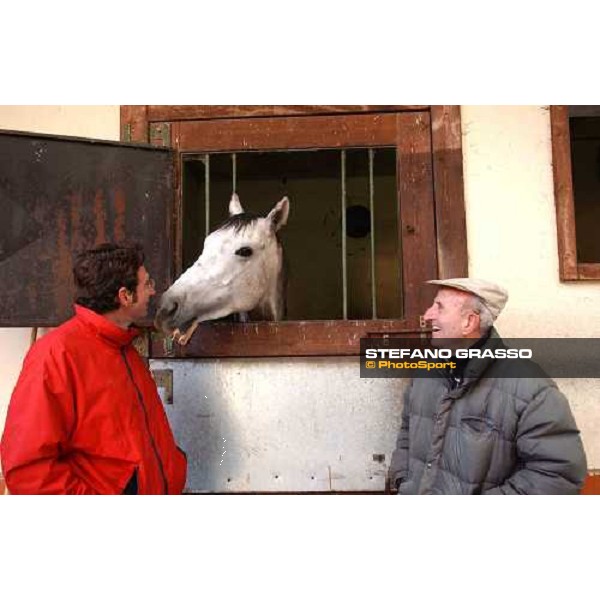 Luigi Camici and son Fabrizio with Groom Tesse, Italian Derby Winner 2004 Cisterna di Latina, 16th january 2005 ph. Stefano Grasso