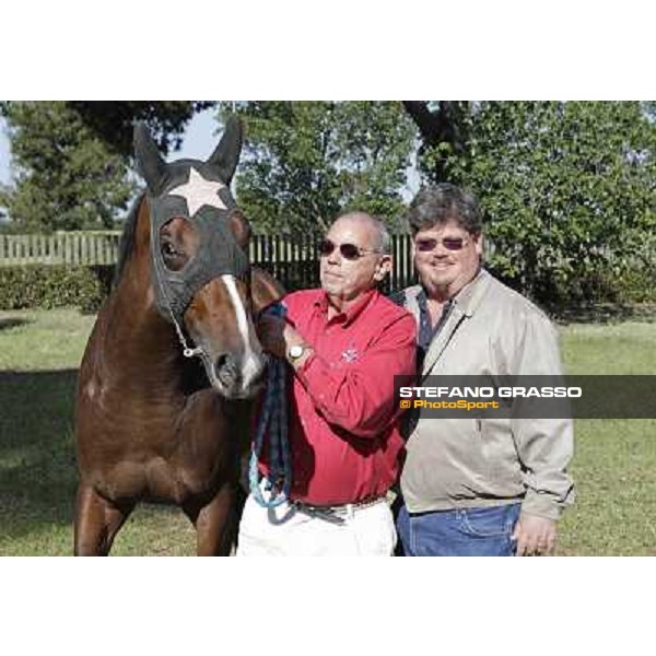 Mr.Kenneth L.Ramsey with his son Jeff and Real Solution Rome - Capannelle training center, 18th may 2012 ph.Stefano Grasso