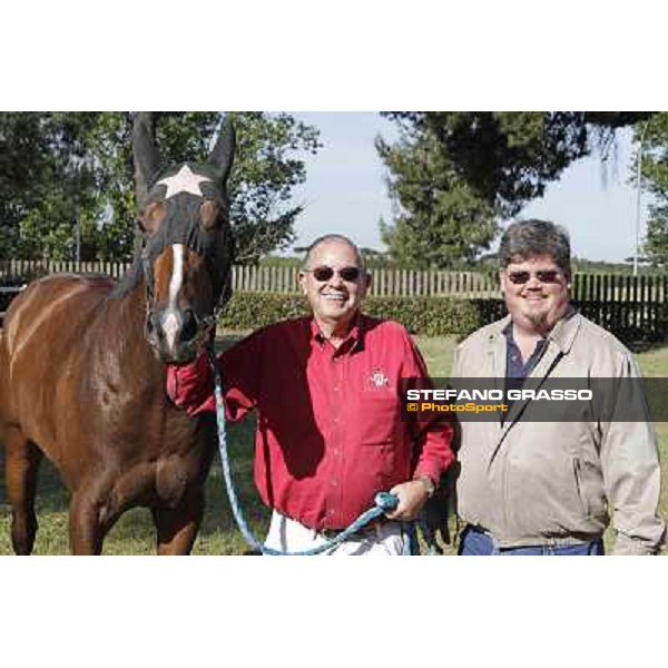 Mr.Kenneth L.Ramsey with his son Jeff and Real Solution Rome - Capannelle training center, 18th may 2012 ph.Stefano Grasso