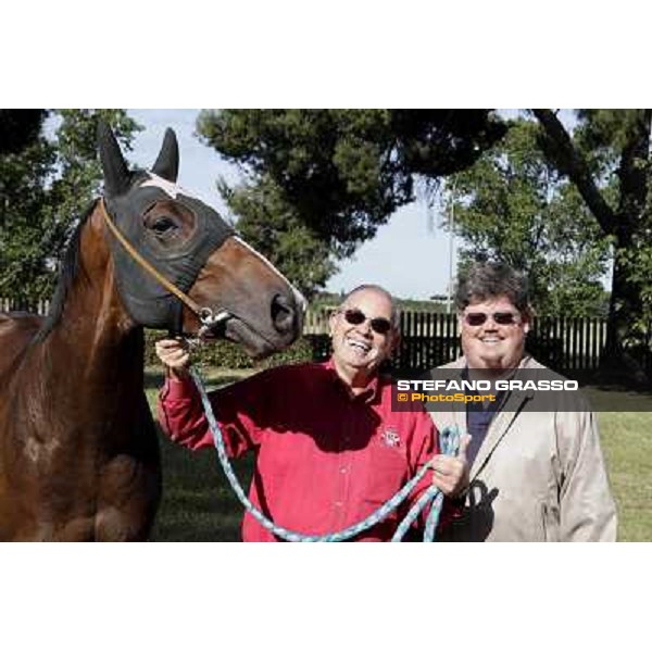 Mr.Kenneth L.Ramsey with his son Jeff and Real Solution Rome - Capannelle training center, 18th may 2012 ph.Stefano Grasso