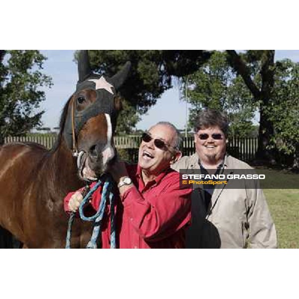 Mr.Kenneth L.Ramsey with his son Jeff and Real Solution Rome - Capannelle training center, 18th may 2012 ph.Stefano Grasso