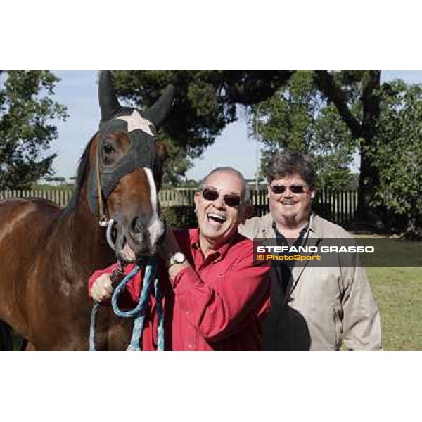 Mr.Kenneth L.Ramsey with his son Jeff and Real Solution Rome - Capannelle training center, 18th may 2012 ph.Stefano Grasso