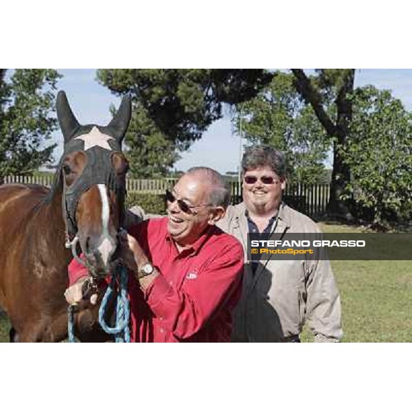 Mr.Kenneth L.Ramsey with his son Jeff and Real Solution Rome - Capannelle training center, 18th may 2012 ph.Stefano Grasso