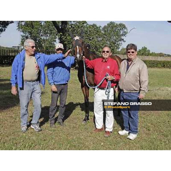 John D\'Amato, Gianluca Bietolini,Real Solution,Mr.Kenneth L.Ramsey and his son Jeff Rome - Capannelle training center, 18th may 2012 ph.Stefano Grasso