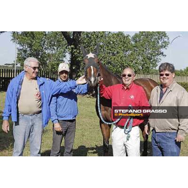 John D\'Amato, Gianluca Bietolini,Real Solution,Mr.Kenneth L.Ramsey and his son Jeff Rome - Capannelle training center, 18th may 2012 ph.Stefano Grasso