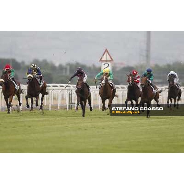 The horses on the straight 129° Derby Italiano Better Roma - Capannelle racecourse, 20th may 2012 ph.Stefano Grasso