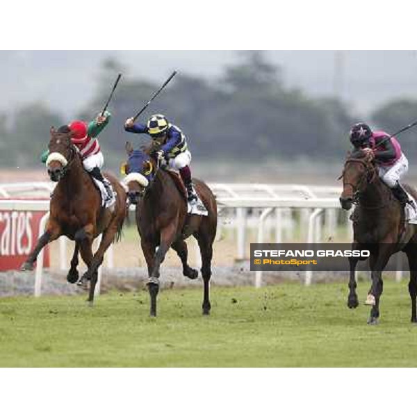 Robert Havlin on Feuerblitz,Umberto Rispoli on Wild Wolf and Fabio Branca on Smoking Joe at the last few meters to the post 129° Derby Italiano Better Roma - Capannelle racecourse, 20th may 2012 ph.Stefano Grasso