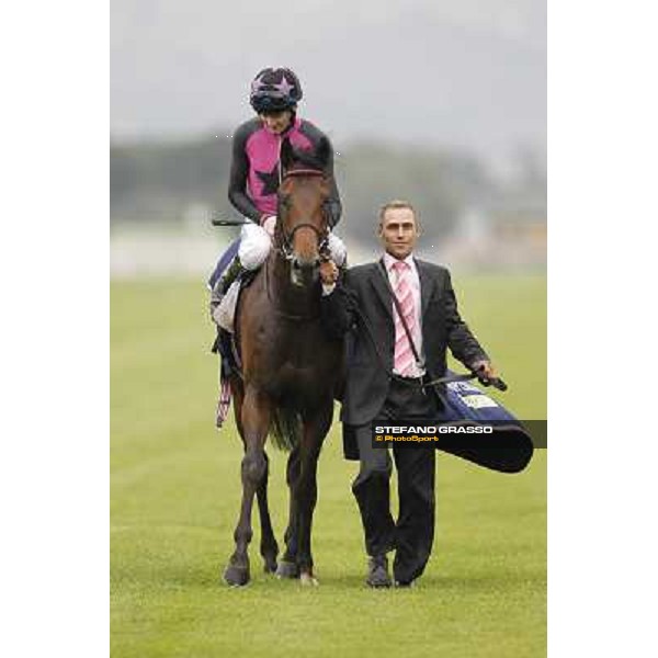 Robert Havlin on Feuerblitz after the victory 129° Derby Italiano Better Roma - Capannelle racecourse, 20th may 2012 ph.Stefano Grasso