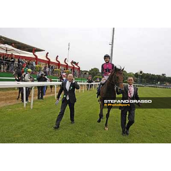 The winning connection of Feuerblitz after winning the race 129° Derby Italiano Better Roma - Capannelle racecourse, 20th may 2012 ph.Stefano Grasso