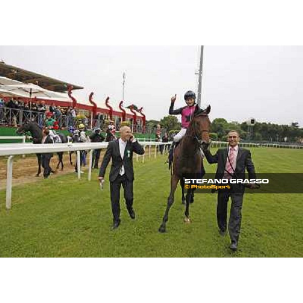 The winning connection of Feuerblitz after winning the race 129° Derby Italiano Better Roma - Capannelle racecourse, 20th may 2012 ph.Stefano Grasso