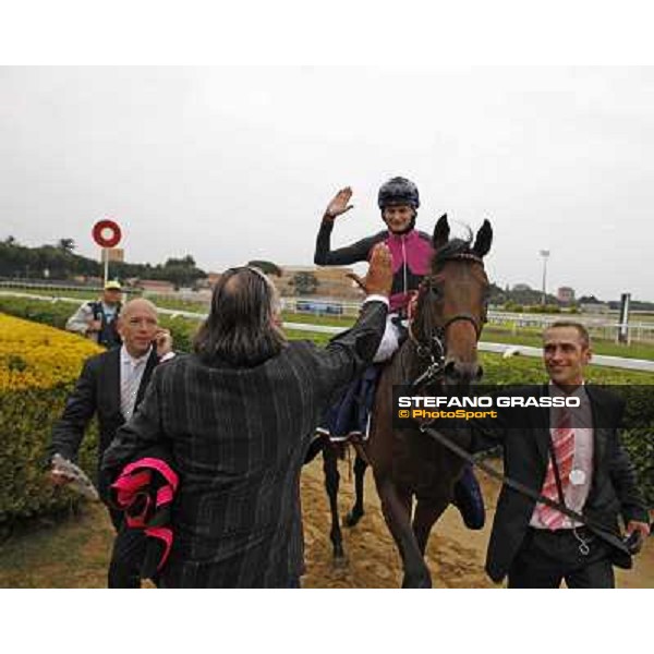 The winning connection of Feuerblitz after winning the race 129° Derby Italiano Better Roma - Capannelle racecourse, 20th may 2012 ph.Stefano Grasso