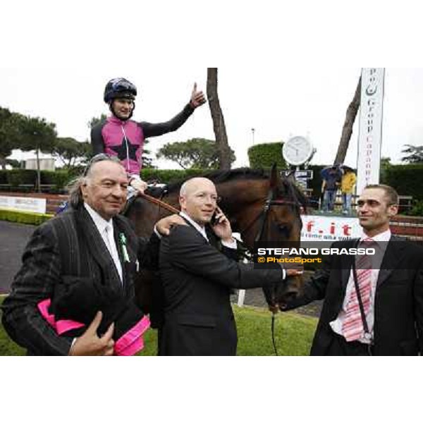 The winning connection of Feuerblitz in the winner enclosure after winning the race 129° Derby Italiano Better Roma - Capannelle racecourse, 20th may 2012 ph.Stefano Grasso
