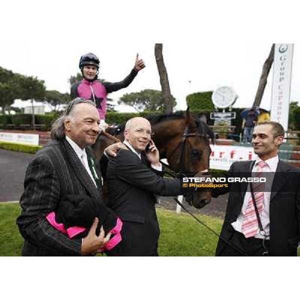 The winning connection of Feuerblitz in the winner enclosure after winning the race 129° Derby Italiano Better Roma - Capannelle racecourse, 20th may 2012 ph.Stefano Grasso