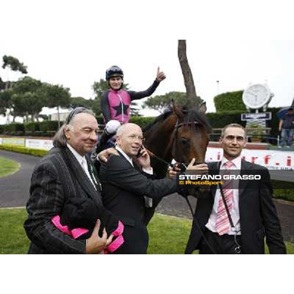 The winning connection of Feuerblitz in the winner enclosure after winning the race 129° Derby Italiano Better Roma - Capannelle racecourse, 20th may 2012 ph.Stefano Grasso