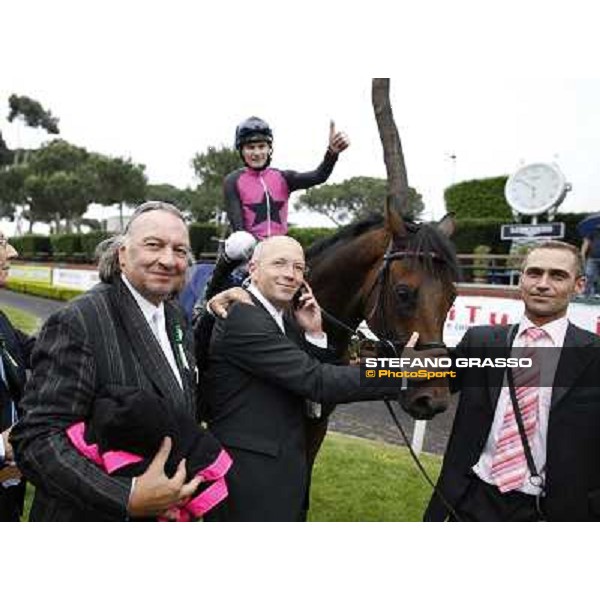 The winning connection of Feuerblitz in the winner enclosure after winning the race 129° Derby Italiano Better Roma - Capannelle racecourse, 20th may 2012 ph.Stefano Grasso