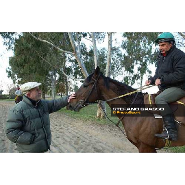 Luigi Camici during morning works at Ri-Ma Stud Cisterna di Latina, 16th january 2005 ph. Stefano Grasso