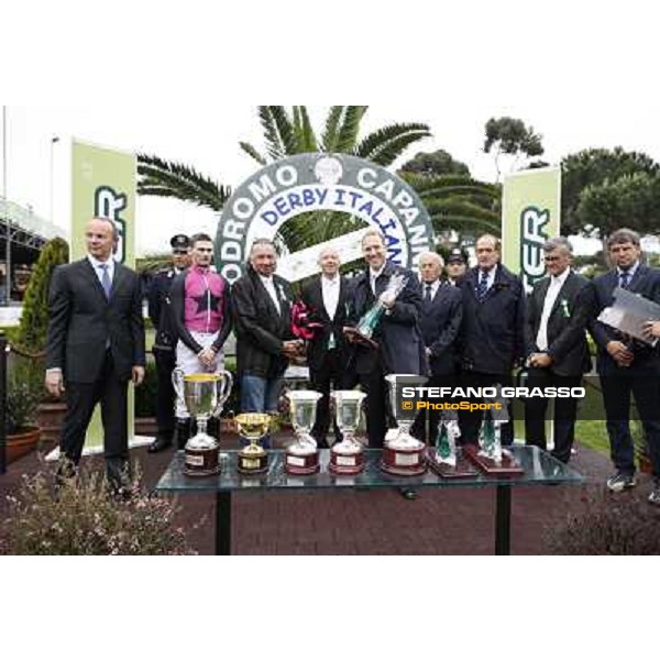 The prize giving ceremony of the 129° Derby Italiano Better Roma - Capannelle racecourse, 20th may 2012 ph.Stefano Grasso