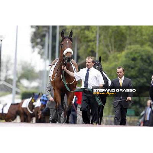 Smoking Joe parades before the race 129° Derby Italiano Better Roma - Capannelle racecourse, 20th may 2012 ph.Stefano Grasso