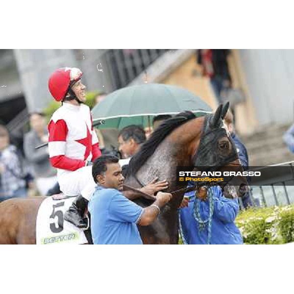 Frankie Dettori and Real Solution parade before the race 129° Derby Italiano Better Roma - Capannelle racecourse, 20th may 2012 ph.Stefano Grasso