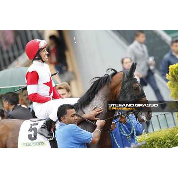 Frankie Dettori and Real Solution parade before the race 129° Derby Italiano Better Roma - Capannelle racecourse, 20th may 2012 ph.Stefano Grasso