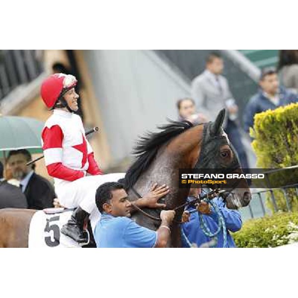 Frankie Dettori and Real Solution parade before the race 129° Derby Italiano Better Roma - Capannelle racecourse, 20th may 2012 ph.Stefano Grasso