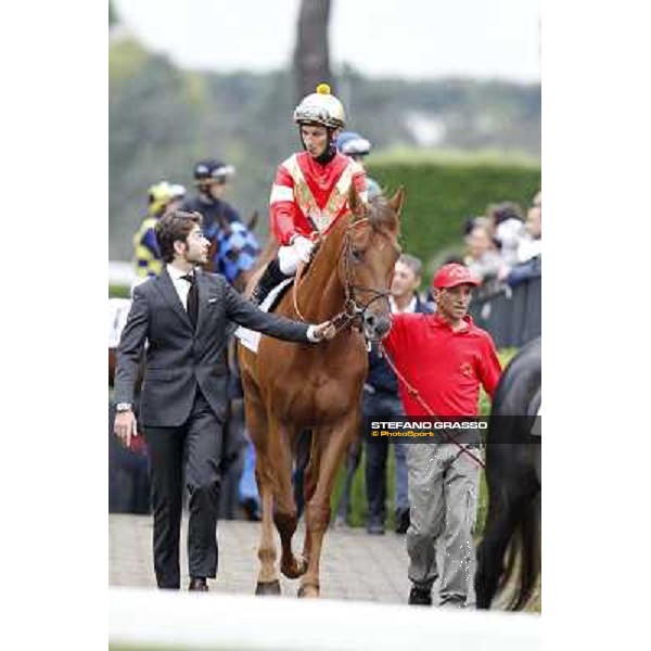 Teixidor enters the track 129° Derby Italiano Better Roma - Capannelle racecourse, 20th may 2012 ph.Stefano Grasso