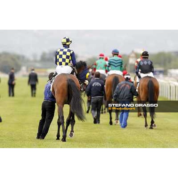 Umberto Rispoli on Wild Wolf parades before the race 129° Derby Italiano Better Roma - Capannelle racecourse, 20th may 2012 ph.Stefano Grasso