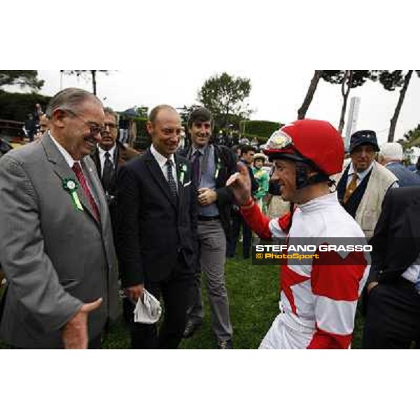 Kenneth Ramsey,Frankie Dettori and Gianluca Bietolini before the race 129° Derby Italiano Better Roma - Capannelle racecourse, 20th may 2012 ph.Stefano Grasso