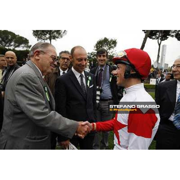 Kenneth Ramsey,Frankie Dettori and Gianluca Bietolini before the race 129° Derby Italiano Better Roma - Capannelle racecourse, 20th may 2012 ph.Stefano Grasso