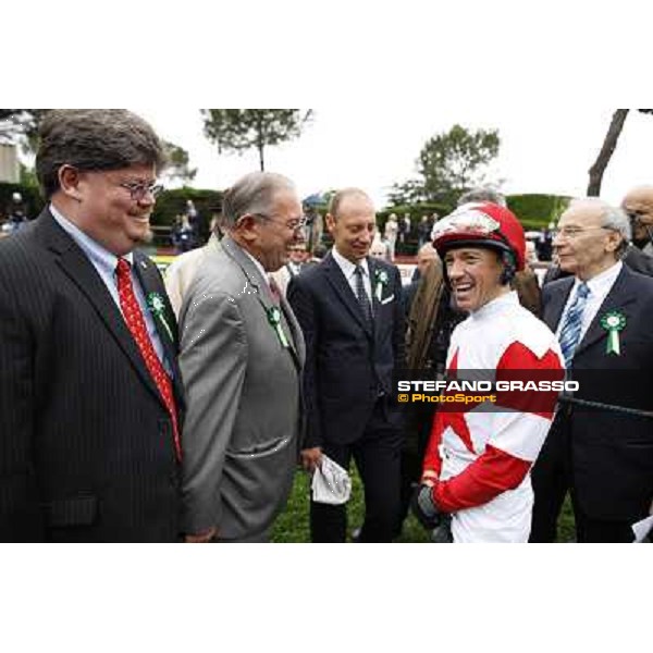 Kenneth and Jef Ramsey,Frankie Dettori and Gianluca Bietolini before the race 129° Derby Italiano Better Roma - Capannelle racecourse, 20th may 2012 ph.Stefano Grasso