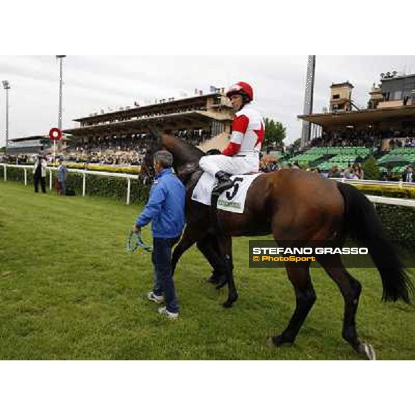 Frankie Dettori and Real Solution parade before the race 129° Derby Italiano Better Roma - Capannelle racecourse, 20th may 2012 ph.Stefano Grasso