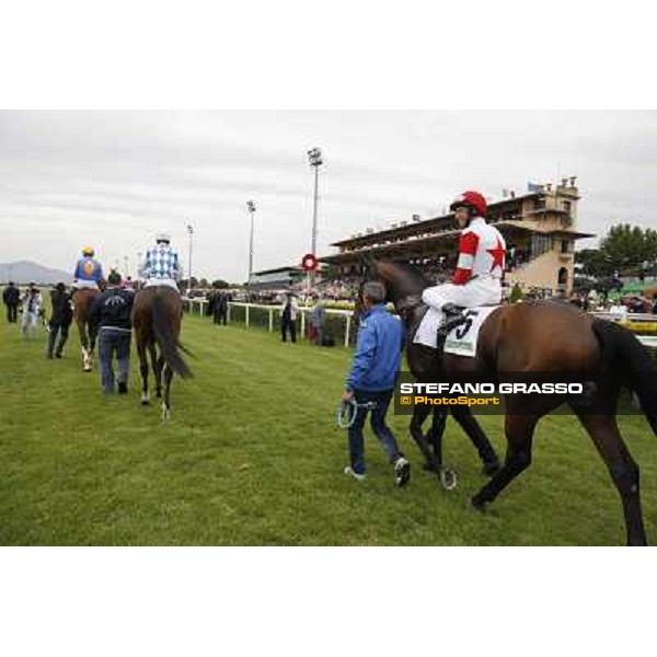 Frankie Dettori and Real Solution parade before the race 129° Derby Italiano Better Roma - Capannelle racecourse, 20th may 2012 ph.Stefano Grasso