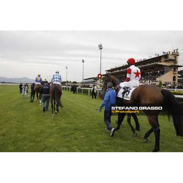 Frankie Dettori and Real Solution parade before the race 129° Derby Italiano Better Roma - Capannelle racecourse, 20th may 2012 ph.Stefano Grasso