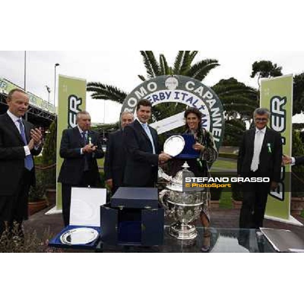 The prize giving ceremony of Premio Carlo D\'Alessio Roma - Capannelle racecourse, 20th may 2012 ph.Stefano Grasso