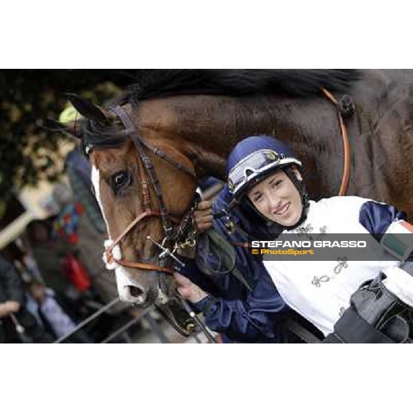 Jessica Marcialis and Wakeman after winning the Premio Italian Ladies\'s Race Roma - Capannelle racecourse, 20th may 2012 ph.Stefano Grasso