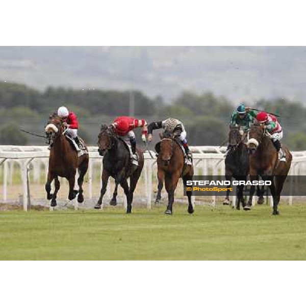 Cristian Demuro on Lake Drop goes to win the Premio Carlo D\'Alessio.Frankie Dettori on Frankenstein is second.Carlo Fiocchi on Branderburgo is third Roma - Capannelle racecourse, 20th may 2012 ph.Stefano Grasso